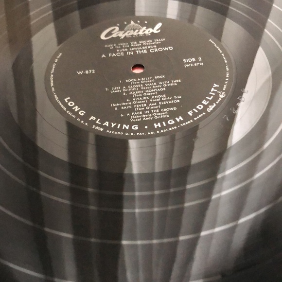 Andy Griffith A Face In The Crowd Movie Soundtrack Vinyl Lp '57 - Picture 3 of 9